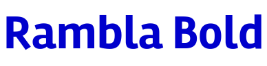 Rambla Bold लिपि